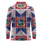 Liberia Christmas Long Sleeve Polo Shirt Patchwork Style