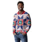 Liberia Christmas Long Sleeve Polo Shirt Patchwork Style