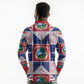 Liberia Christmas Long Sleeve Polo Shirt Patchwork Style