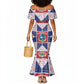 Liberia Christmas Mermaid Dress Patchwork Style