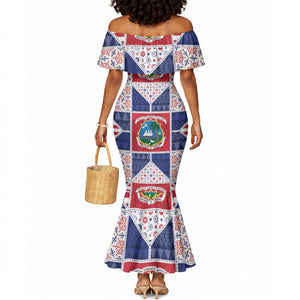 Liberia Christmas Mermaid Dress Patchwork Style