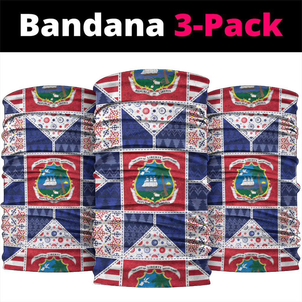 Liberia Christmas Neck Gaiter Patchwork Style