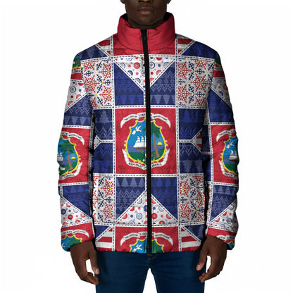 Liberia Christmas Padded Jacket Patchwork Style