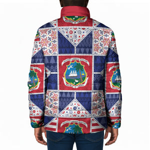 Liberia Christmas Padded Jacket Patchwork Style
