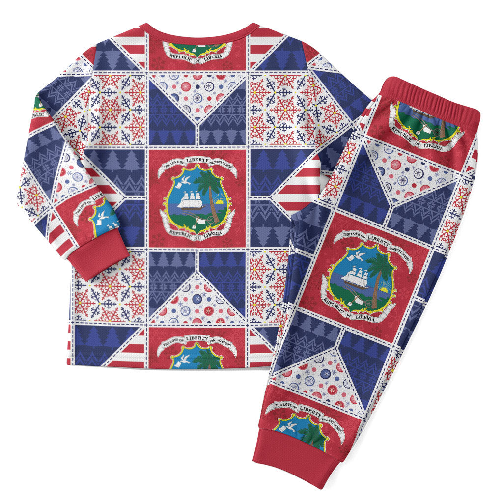 Liberia Christmas Pajama Set Patchwork Style