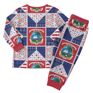 Liberia Christmas Pajama Set Patchwork Style
