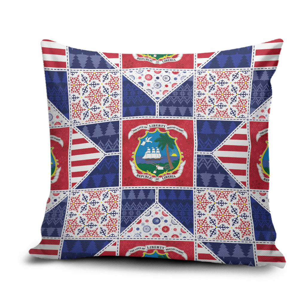 Liberia Christmas Pillow Cover Patchwork Style