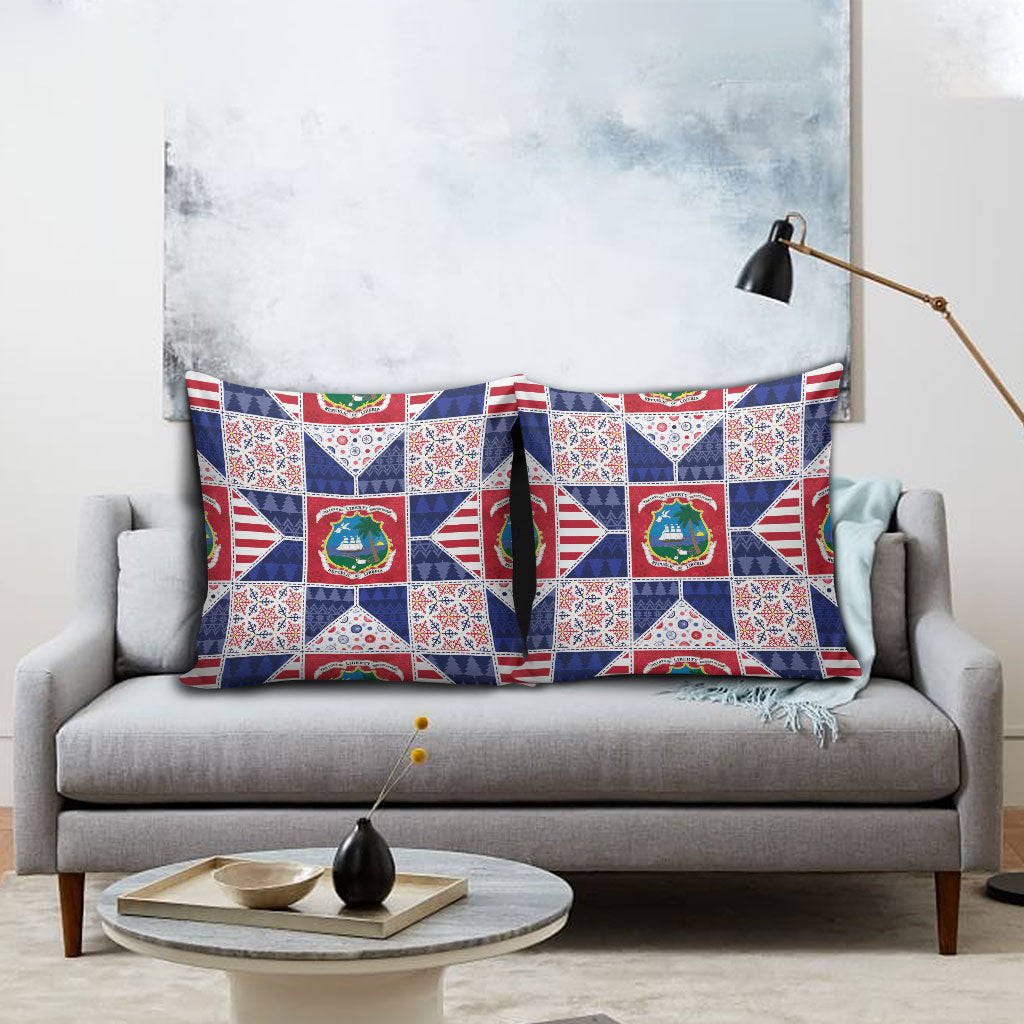 Liberia Christmas Pillow Cover Patchwork Style