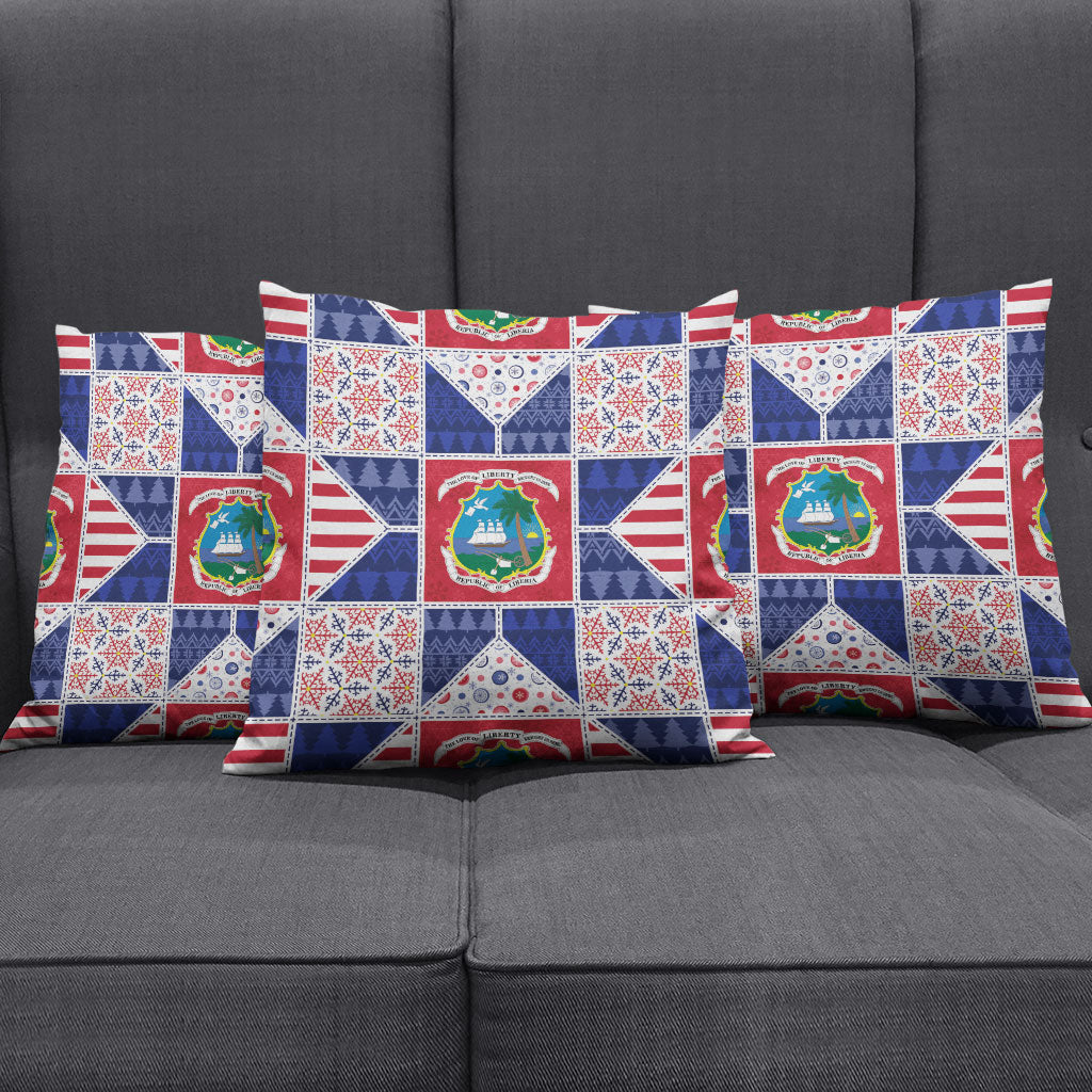 Liberia Christmas Pillow Cover Patchwork Style
