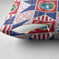 Liberia Christmas Pillow Cover Patchwork Style