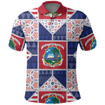 Liberia Christmas Polo Shirt Patchwork Style