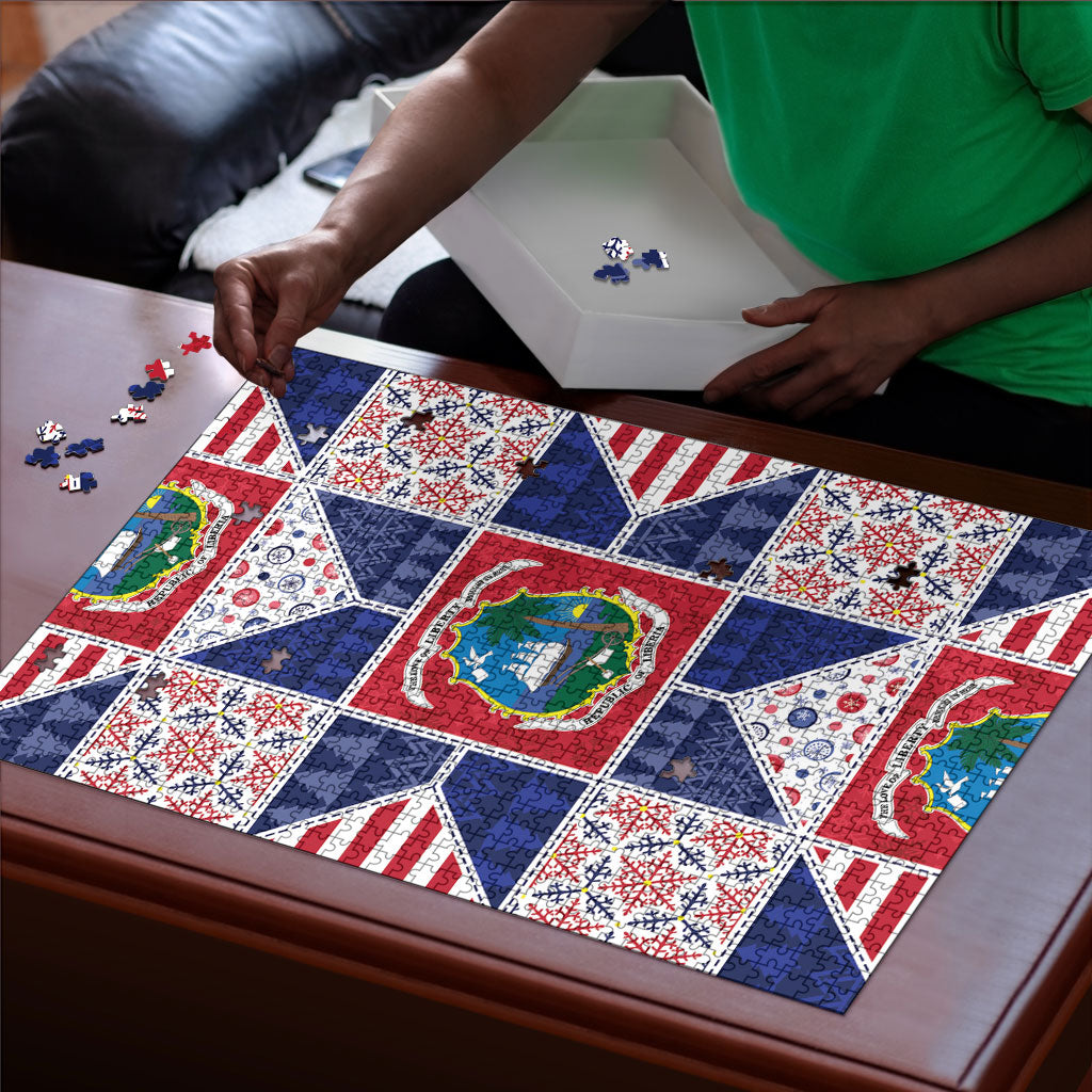 Liberia Christmas Puzzle Patchwork Style