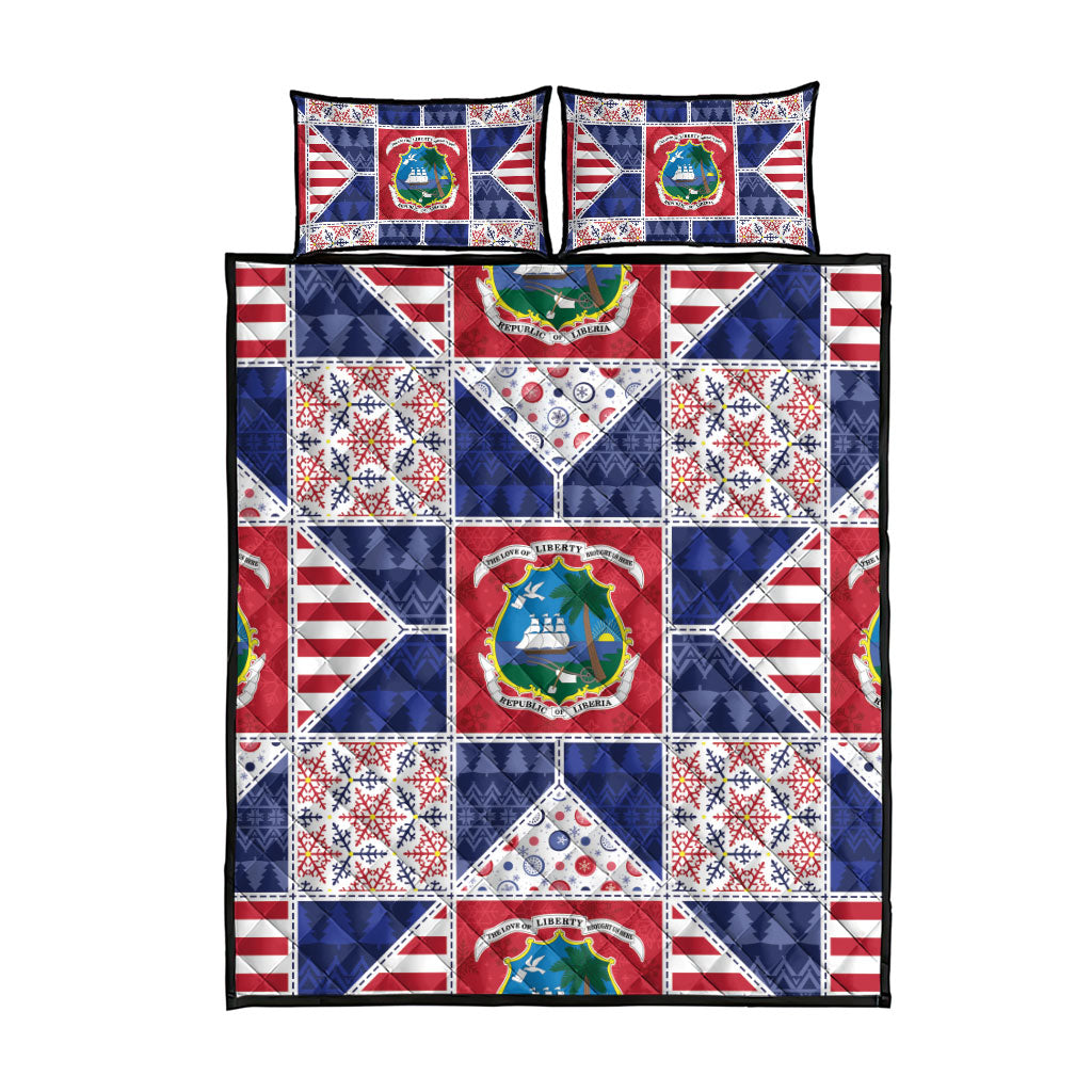 Liberia Christmas Quilt Bed Set Patchwork Style