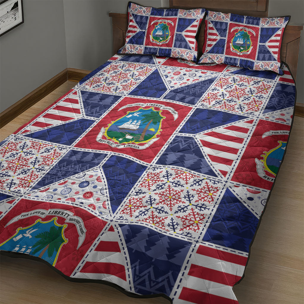 Liberia Christmas Quilt Bed Set Patchwork Style