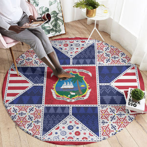 Liberia Christmas Round Carpet Patchwork Style