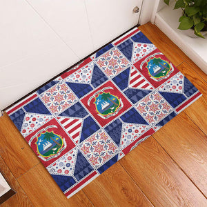 Liberia Christmas Rubber Doormat Patchwork Style