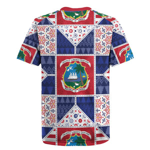 Liberia Christmas Rugby Jersey Patchwork Style