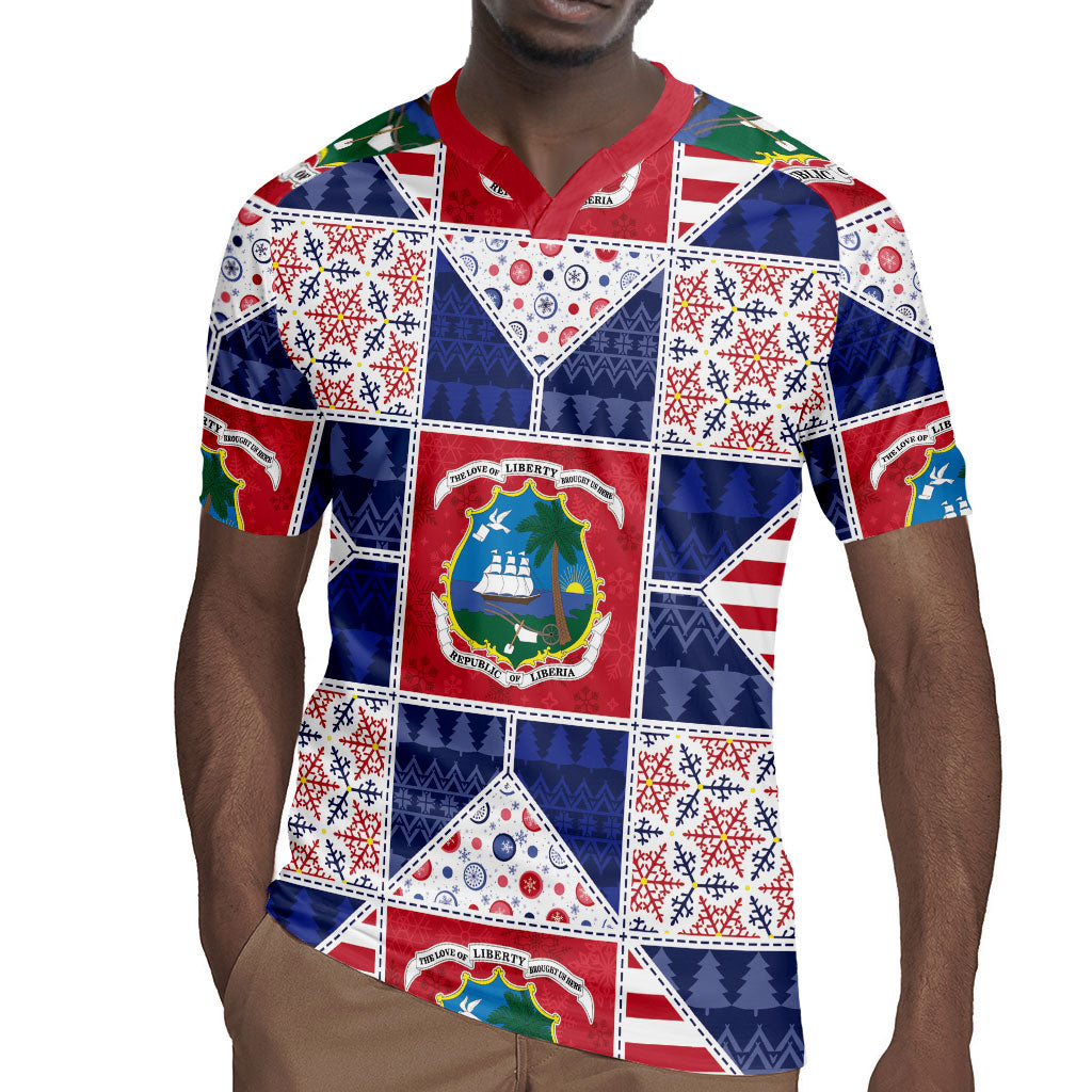 Liberia Christmas Rugby Jersey Patchwork Style