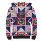 Liberia Christmas Sherpa Hoodie Patchwork Style