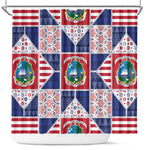 Liberia Christmas Shower Curtain Patchwork Style
