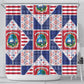 Liberia Christmas Shower Curtain Patchwork Style