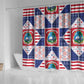 Liberia Christmas Shower Curtain Patchwork Style