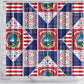 Liberia Christmas Shower Curtain Patchwork Style