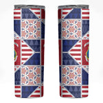 Liberia Christmas Skinny Tumbler Patchwork Style