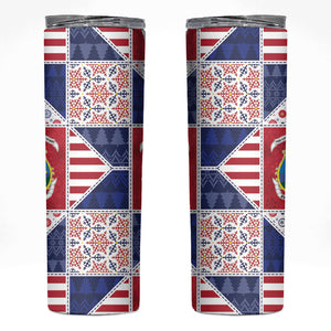 Liberia Christmas Skinny Tumbler Patchwork Style