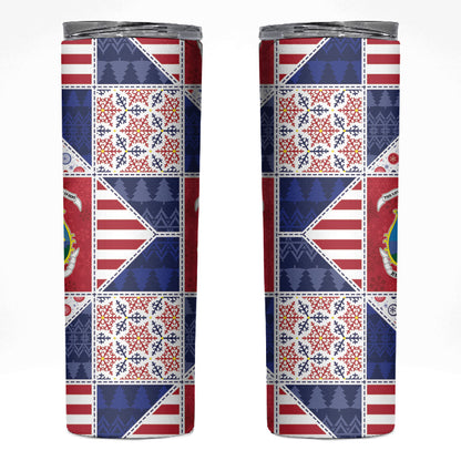 Liberia Christmas Skinny Tumbler Patchwork Style