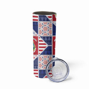 Liberia Christmas Skinny Tumbler Patchwork Style