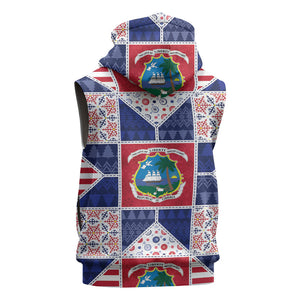 Liberia Christmas Sleeveless Hoodie Patchwork Style