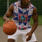 Liberia Christmas Sleeveless Hoodie Patchwork Style