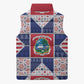 Liberia Christmas Sleeveless Puffer Jacket Patchwork Style