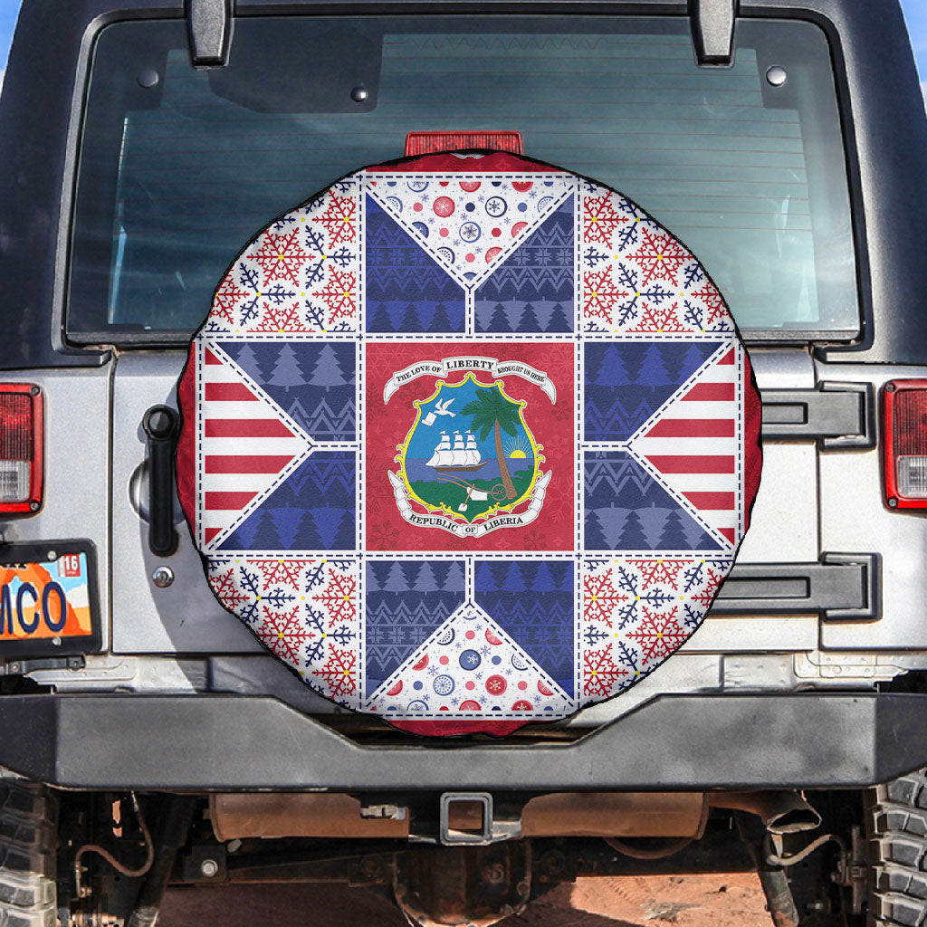 Liberia Christmas Spare Tire Cover Patchwork Style