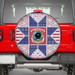 Liberia Christmas Spare Tire Cover Patchwork Style