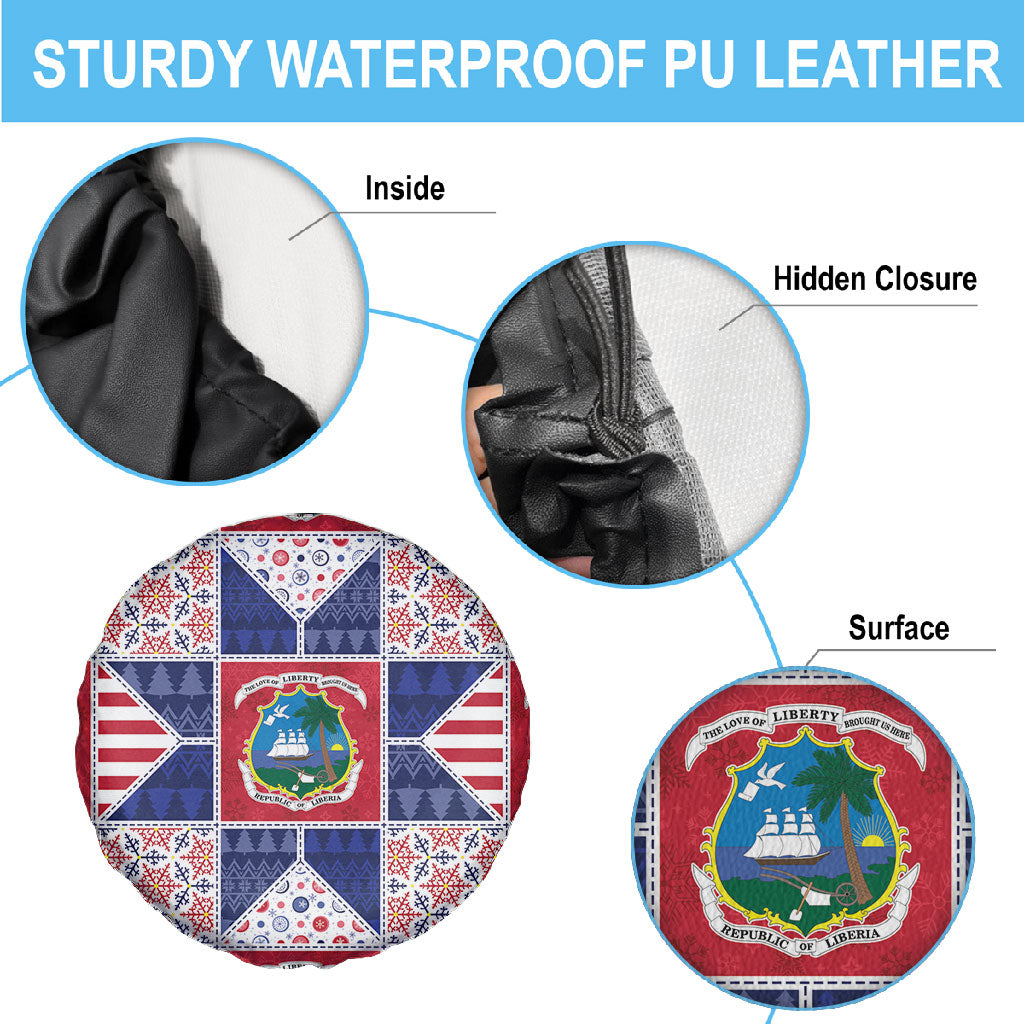 Liberia Christmas Spare Tire Cover Patchwork Style