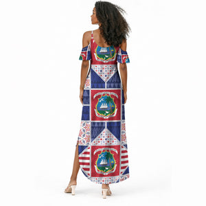 Liberia Christmas Summer Maxi Dress Patchwork Style