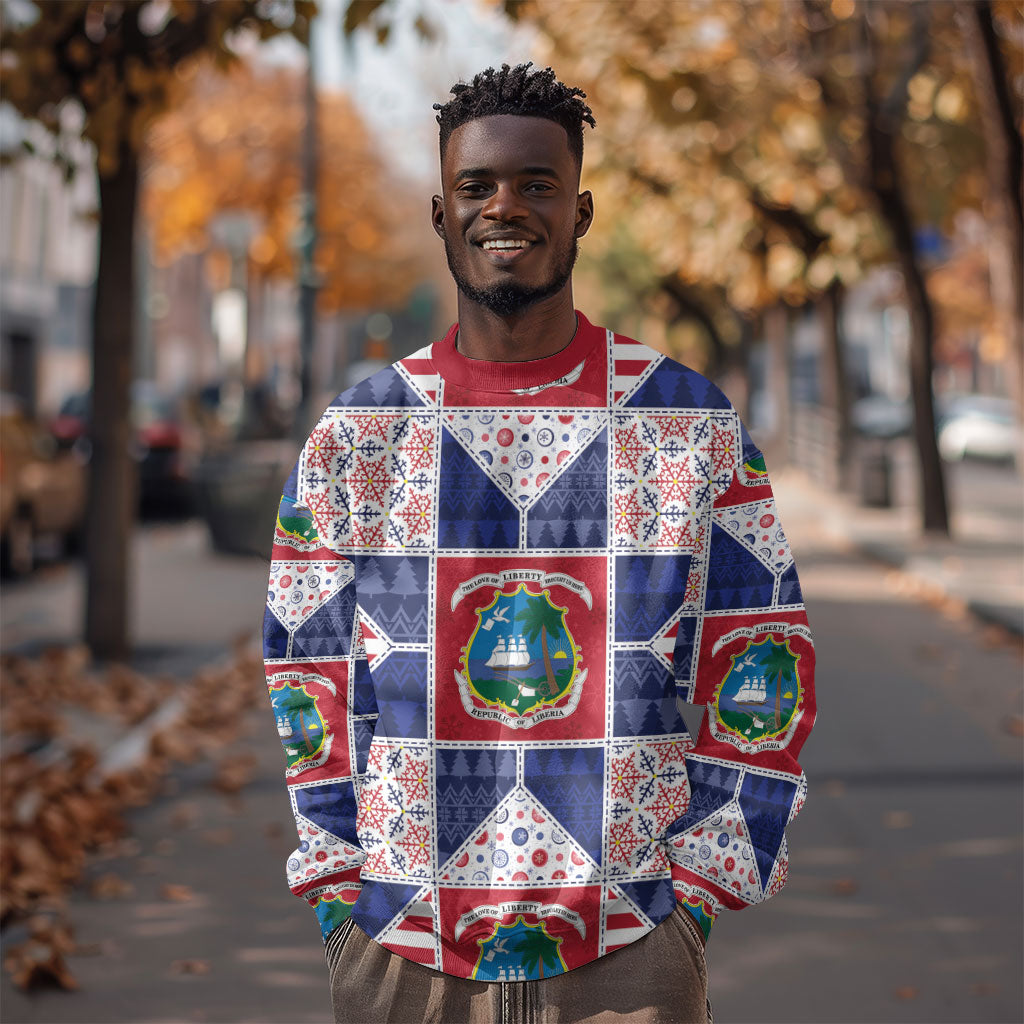 Liberia Christmas Sweatshirt Patchwork Style