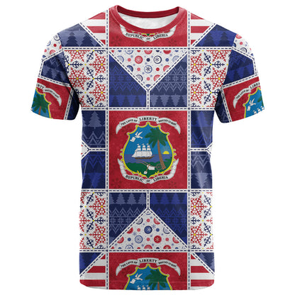Liberia Christmas T shirt Patchwork Style