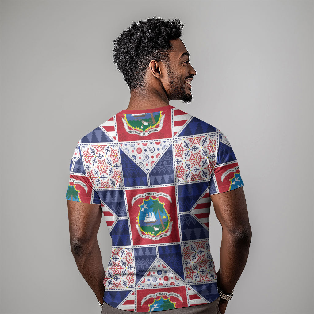Liberia Christmas T shirt Patchwork Style
