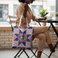Liberia Christmas Tote Bag Patchwork Style