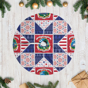 Liberia Christmas Tree Skirt Patchwork Style