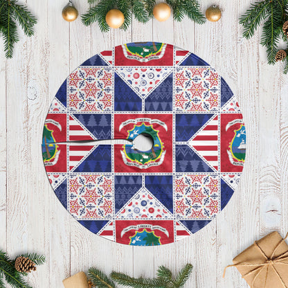 Liberia Christmas Tree Skirt Patchwork Style