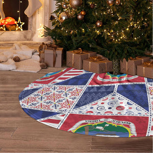 Liberia Christmas Tree Skirt Patchwork Style