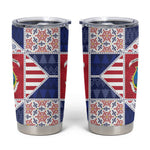 Liberia Christmas Tumbler Cup Patchwork Style