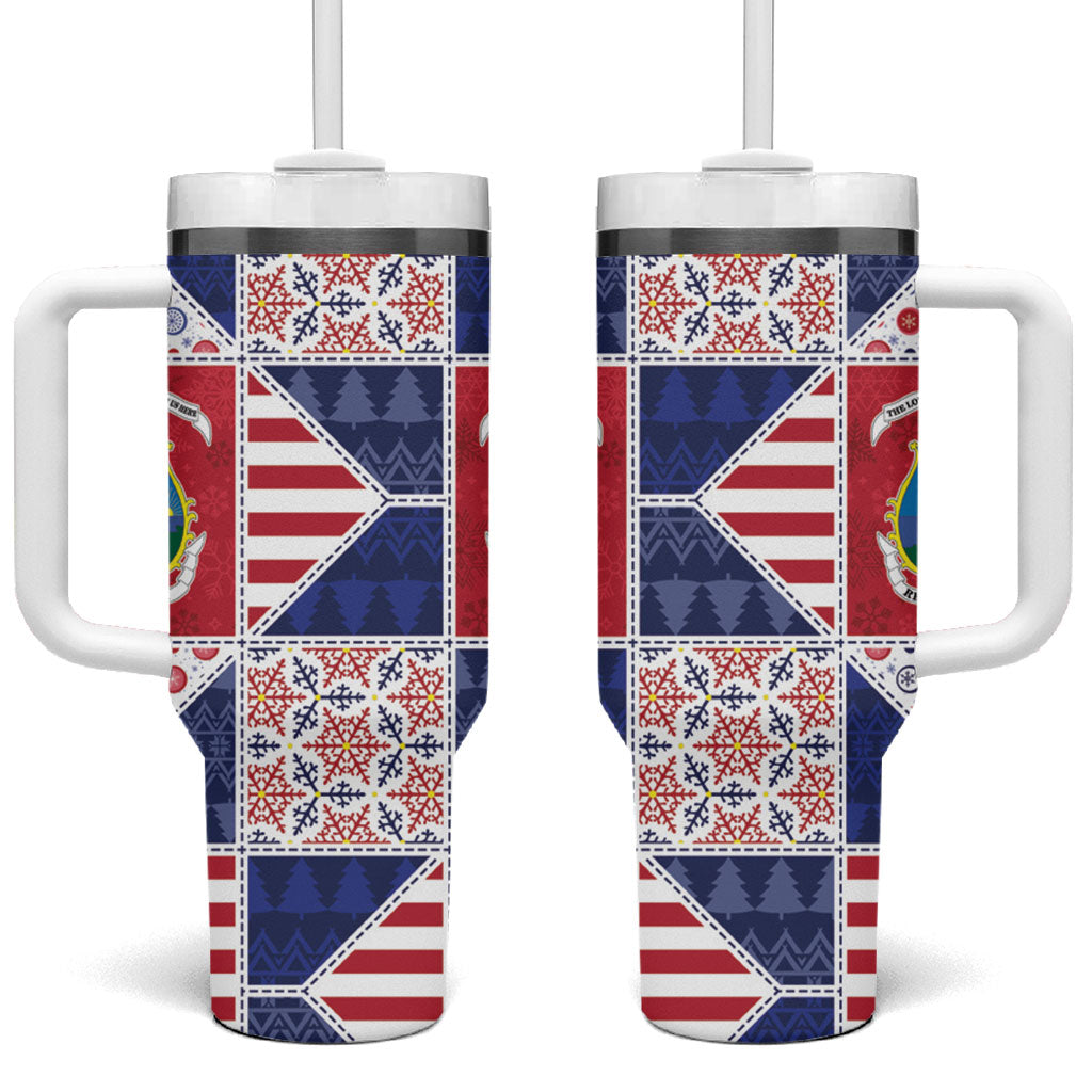 Liberia Christmas Tumbler With Handle Patchwork Style