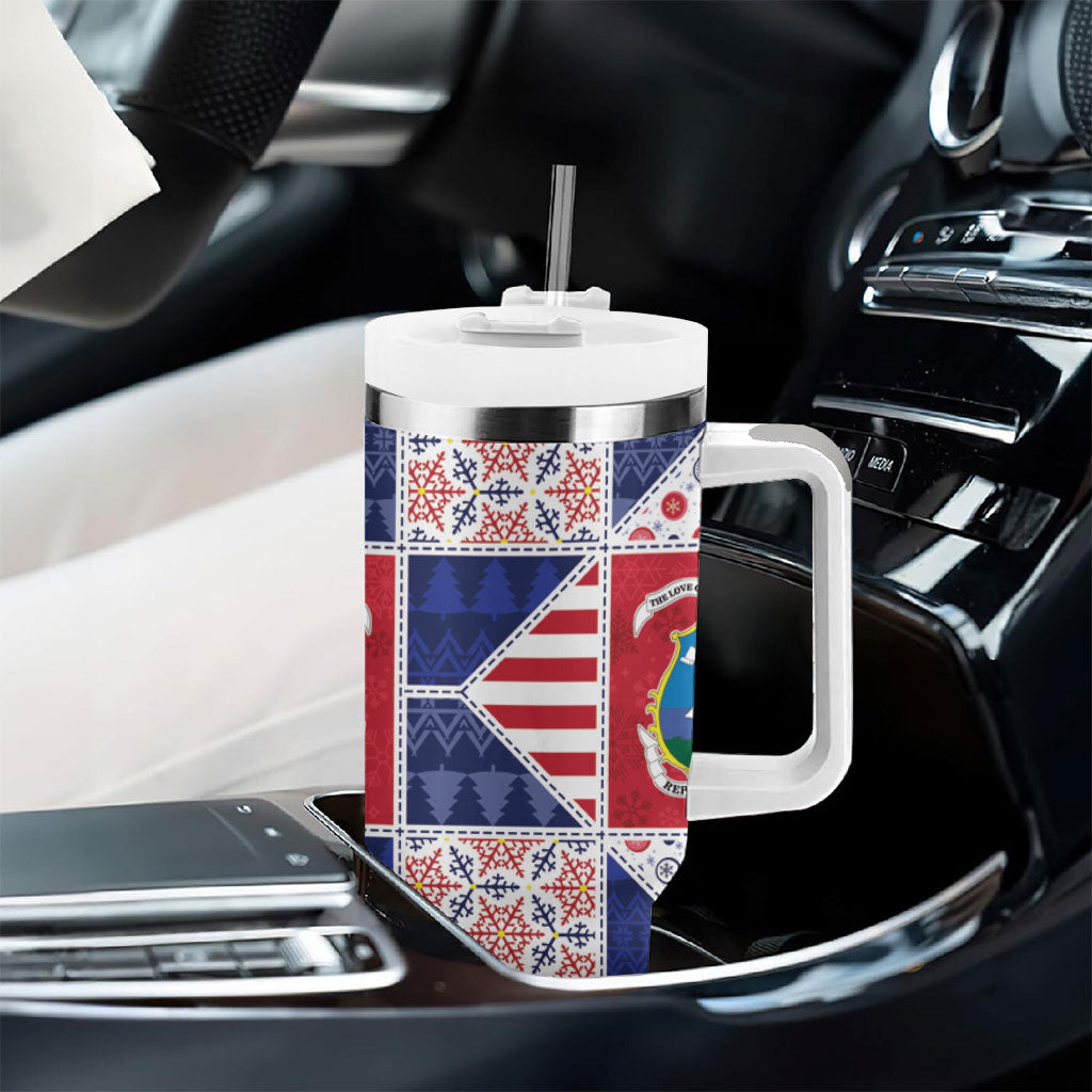 Liberia Christmas Tumbler With Handle Patchwork Style
