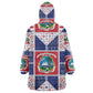 Liberia Christmas Wearable Blanket Hoodie Patchwork Style