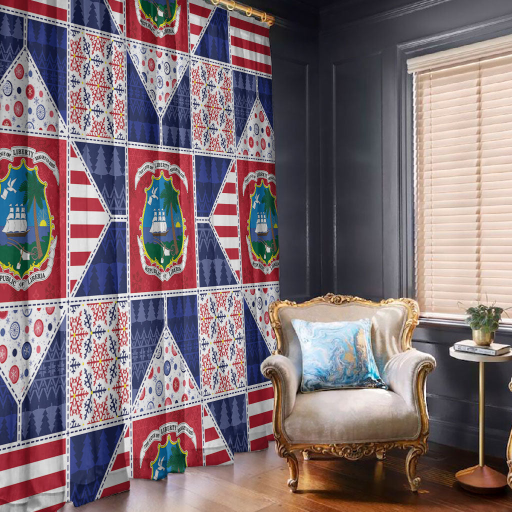 Liberia Christmas Window Curtain Patchwork Style